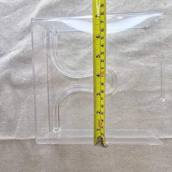 Vintage Clear Lucite Plastic Napkin Holder Butler Mod Retro 7" x 7" NIB USA Made - Picture 7 of 10